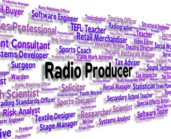 Radioproducenten representerar Text ockupation och radioapparater — Stockfoto