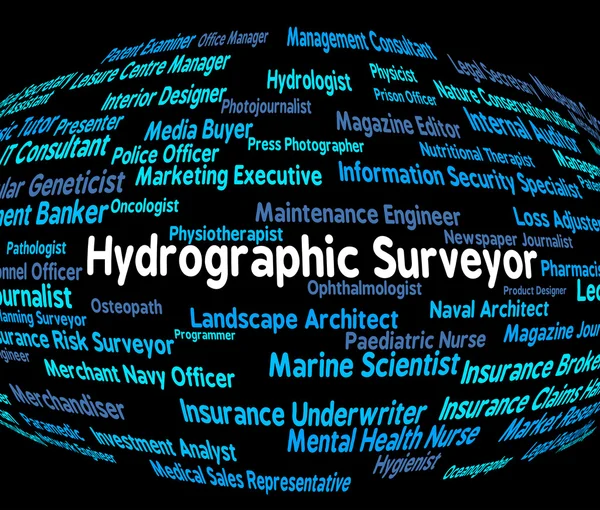 Hydrografické Surveyor představuje pronájem námořní a profesní — Stock fotografie