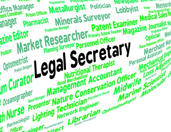 Legal Secretary Represents Clerical Assistant And Pa — Stock Photo, Image