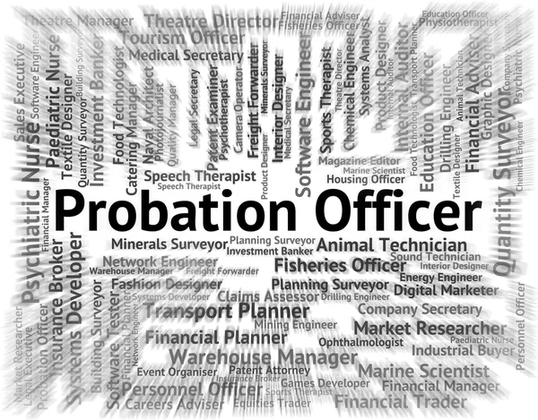 Probation Officer Indicates Administrators Hiring And Probationa — Stock Photo, Image