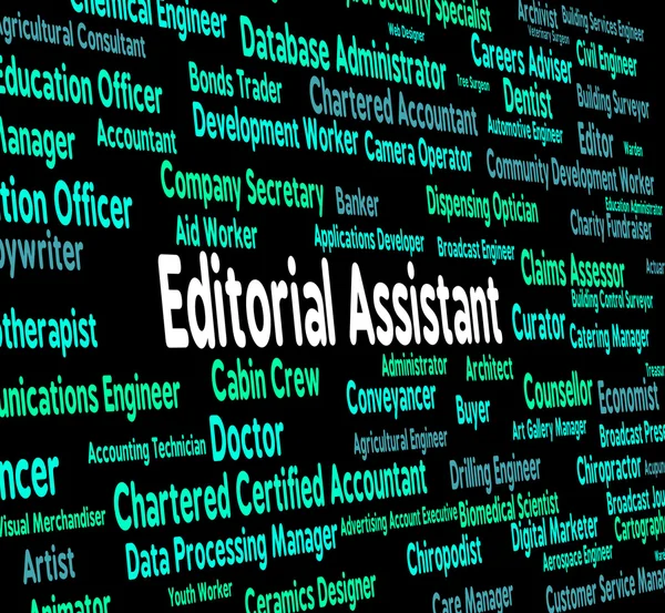 Assistente editoriale Rappresenta le occupazioni subordinate e le modifiche — Foto Stock