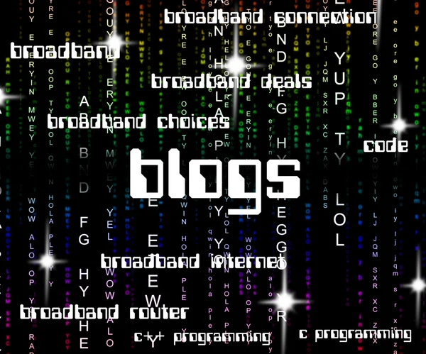 Blogs Word Indicates Online Websites And Blogger — Stock Photo, Image