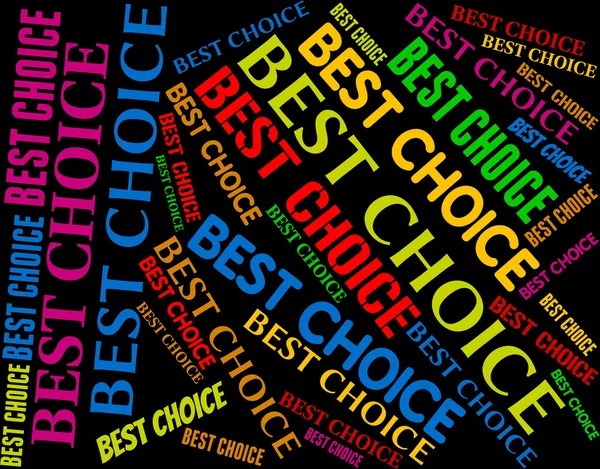 Best Choice Shows Perfect Ideal And Optimal — Stock Photo, Image