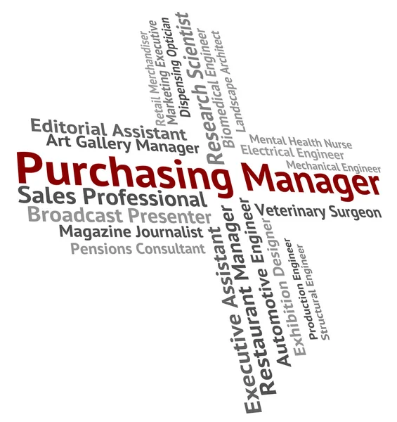 Purchasing Manager Means Employer Purchasers And Position — Stock Photo, Image