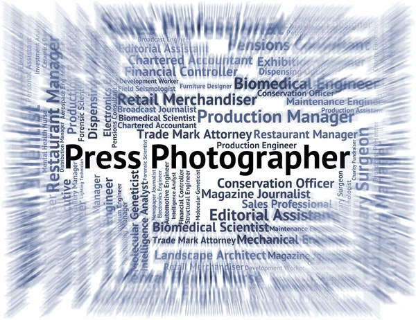 Press Photographer Shows Investigative Journalist And Commentato — Stock Photo, Image