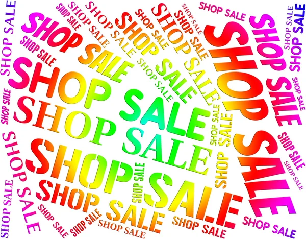 Shop Sale Means Commercial Activity And Bargain — Stock Photo, Image