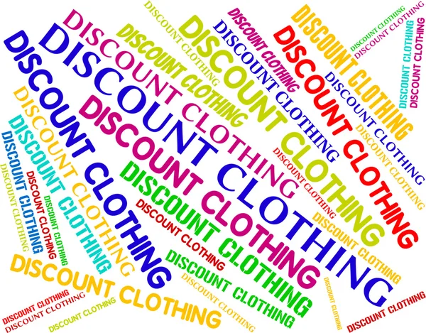 Discount Clothing Shows Garment Cheap And Text — Stock Photo, Image