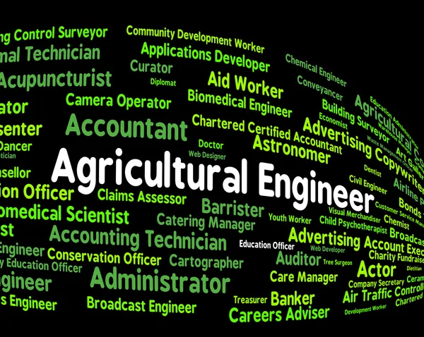 Agricultural Engineer Represents Work Hiring And Position — Stock Photo, Image