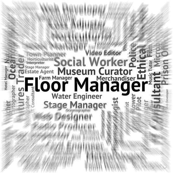 Floor Manager Means Live Event And Employment — Stock Photo, Image