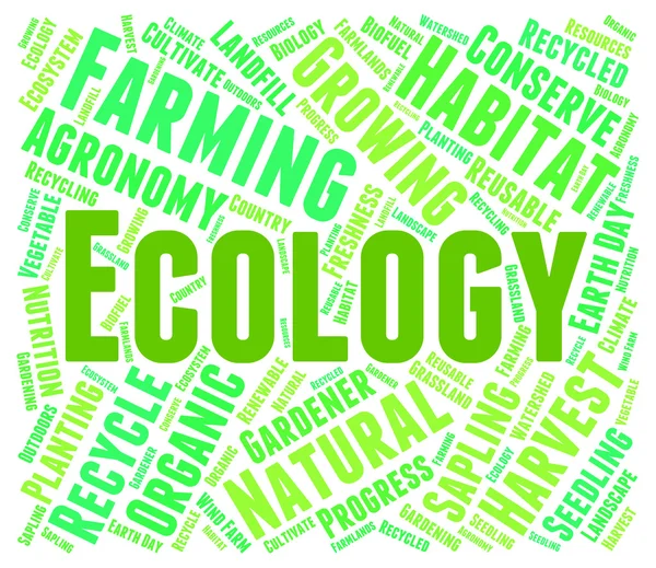 Dag van de aarde van het middel van het woord van ecologie en milieu — Stockfoto