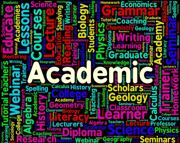 Academic Word reprezentuje akademii wojskowej i instytutów — Zdjęcie stockowe
