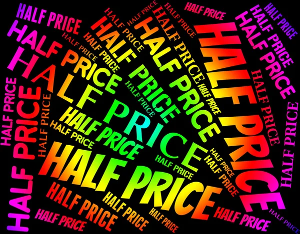Quince por ciento de descuento representa la mitad del precio y promocional — Foto de Stock