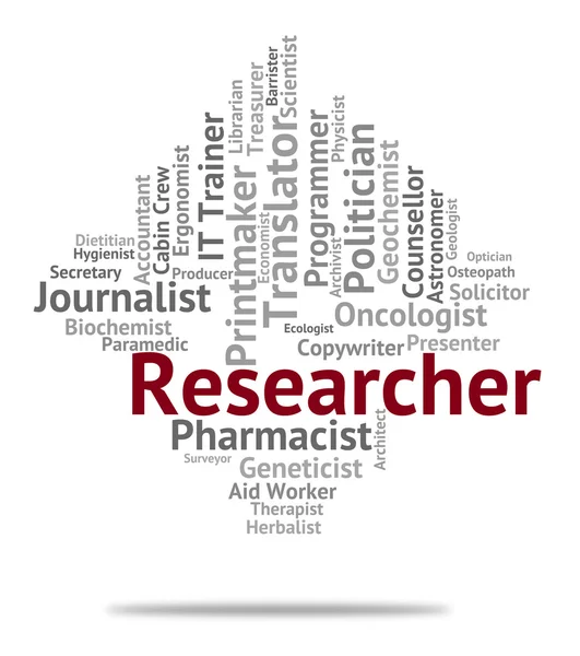 Researcher Job Means Recruitment Analysis And Analyse — Stock Photo, Image