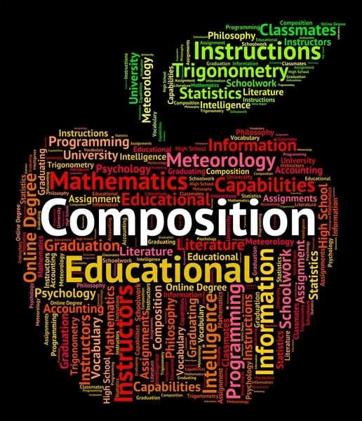 Composition Word Represents Literary Work And Creation — Stock Photo, Image