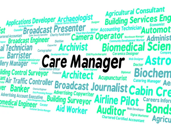 Vård Manager representerar arbete sociala och direktör — Stockfoto
