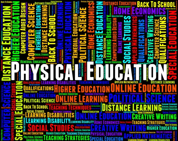 Physical Education Represents Gym Class And Athletics — Stock Photo, Image