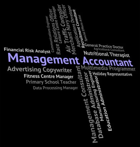 Management Accountant Indicates Balancing The Books And Accounta — Stock Photo, Image