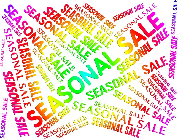 Seasonal Sale Indicates Word Words And Annually — Stock Photo, Image