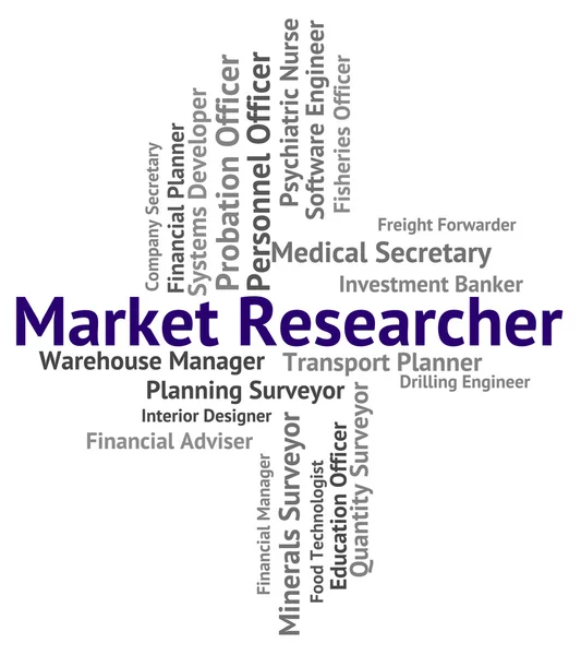 Market Researcher mostra coleta de dados e pesquisa — Fotografia de Stock