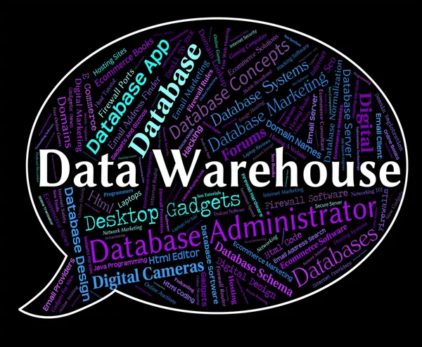 Data Warehouse Rappresenta fatti fatti e informazioni — Foto Stock