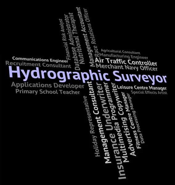 Hydrografické Surveyor představuje průzkumů umístění a pobřežních — Stock fotografie