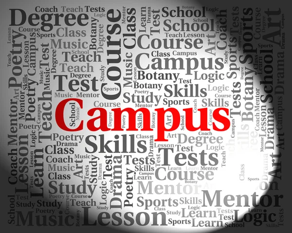 Campus Word Indica testo Università e Istituto — Foto Stock