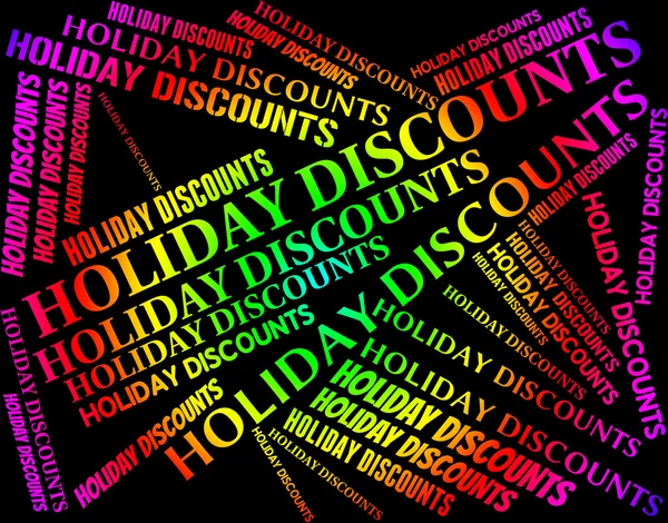 Holiday Discounts Means Go On Leave And Bargain — Stock Photo, Image