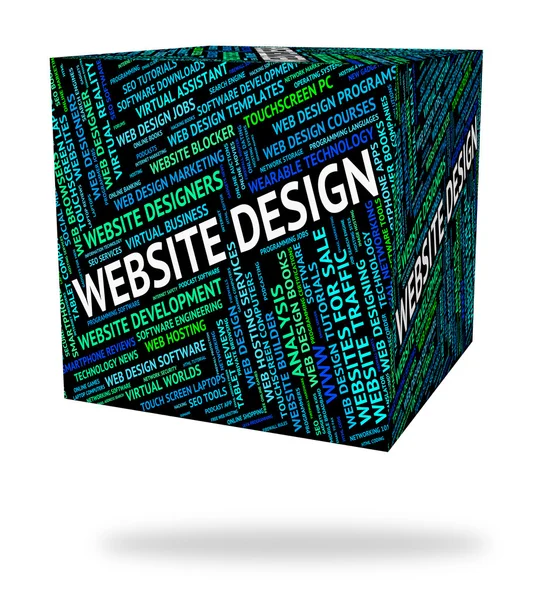 Website Design Represents Domain Domains And Designs — Stock Photo, Image