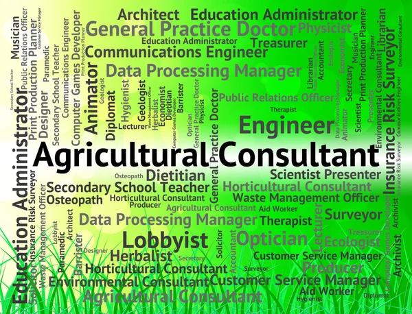 Agricultural Consultant Represents Employee Job And Cultivation — Stock Photo, Image