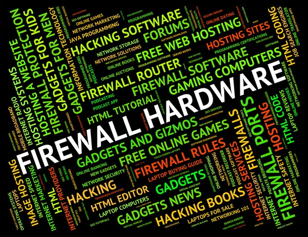 Hardware de firewall significa que no hay acceso y aparato —  Fotos de Stock