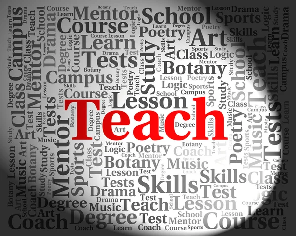 Undervisa ordet innebär ge lektionerna och Coaching — Stockfoto