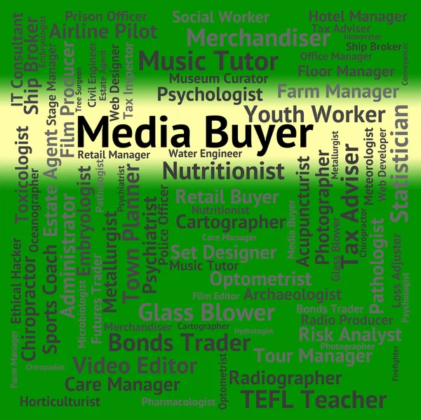 Media Buyer Shows Career Hiring And Tvs — Stock Photo, Image