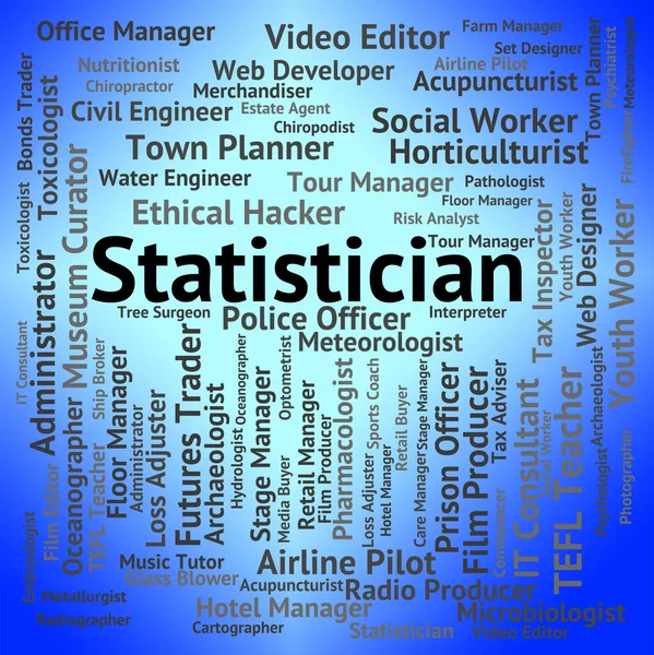 Statistikerjob zeigt Analystenstatistiken und Einstellungen an — Stockfoto