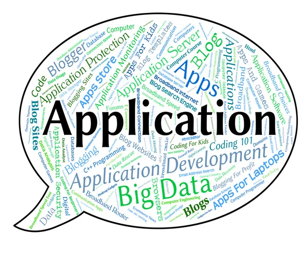 Application Word Shows Apps Www and Programming — стоковое фото