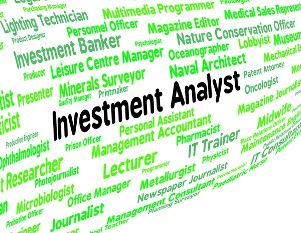 Analista di investimento significa analisti Analisi e analisi — Foto Stock