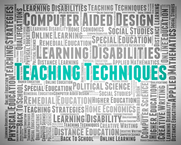 Teaching Techniques Indicates Instruct Educate And Strategies — Stock Photo, Image