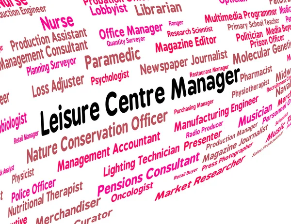 Leisure Centre Manager Represents Gyms Employment And Proprietor — Stock Photo, Image