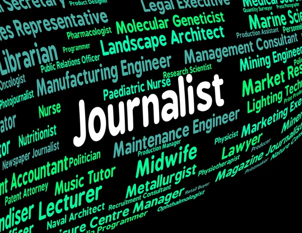 Journalist baan toont oorlogscorrespondent en Columnist — Stockfoto