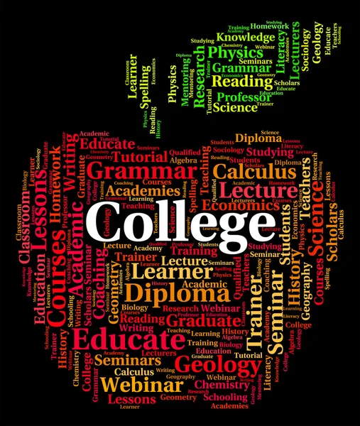 College-Wort zeigt Marineakademie und Akademien an — Stockfoto
