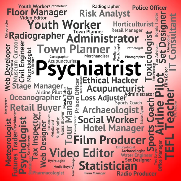 Psychiatrist Job Indicates Personality Disorder And Doctor — Stock Photo, Image
