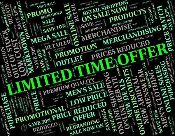 Limited Time Offer Means Finishing Date And Deadline — Stock Photo, Image