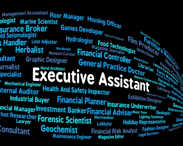 Executive Assistant bedeutet leitender Verwaltungsbeamter und ceo — Stockfoto