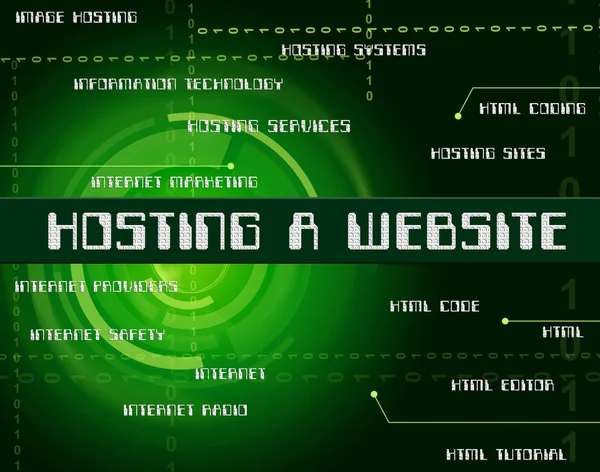 Hosten van een Website geeft aan Webhosting Internet en domeinen — Stockfoto