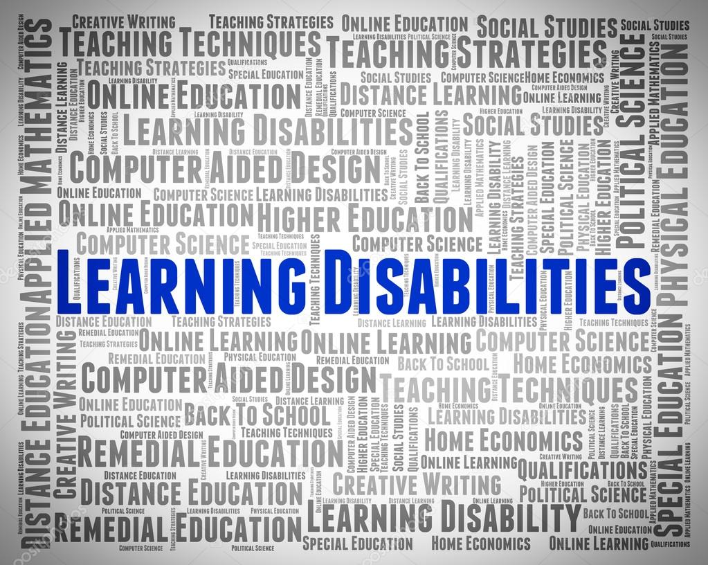 Learning Disabilities Words Means Special Education And Developm