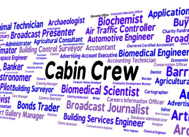 Cabin Crew Indicates Airline Steward And Attendant clipart