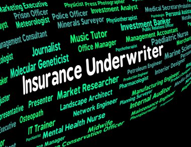 Insurance Underwriter Represents Policy Protection And Insured clipart
