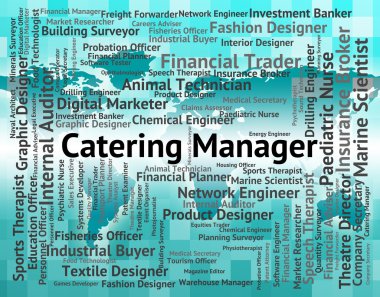 Yöneticisi catering Overseer restoran ve baş gösterir