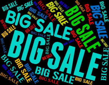 Büyük satış promosyon teklifleri ve indirim gösterir