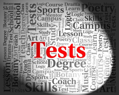 Testleri kelime gösterir sınavları sınav ve soru