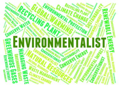 Dünya günü ve gezegen çevreci Word belirtir